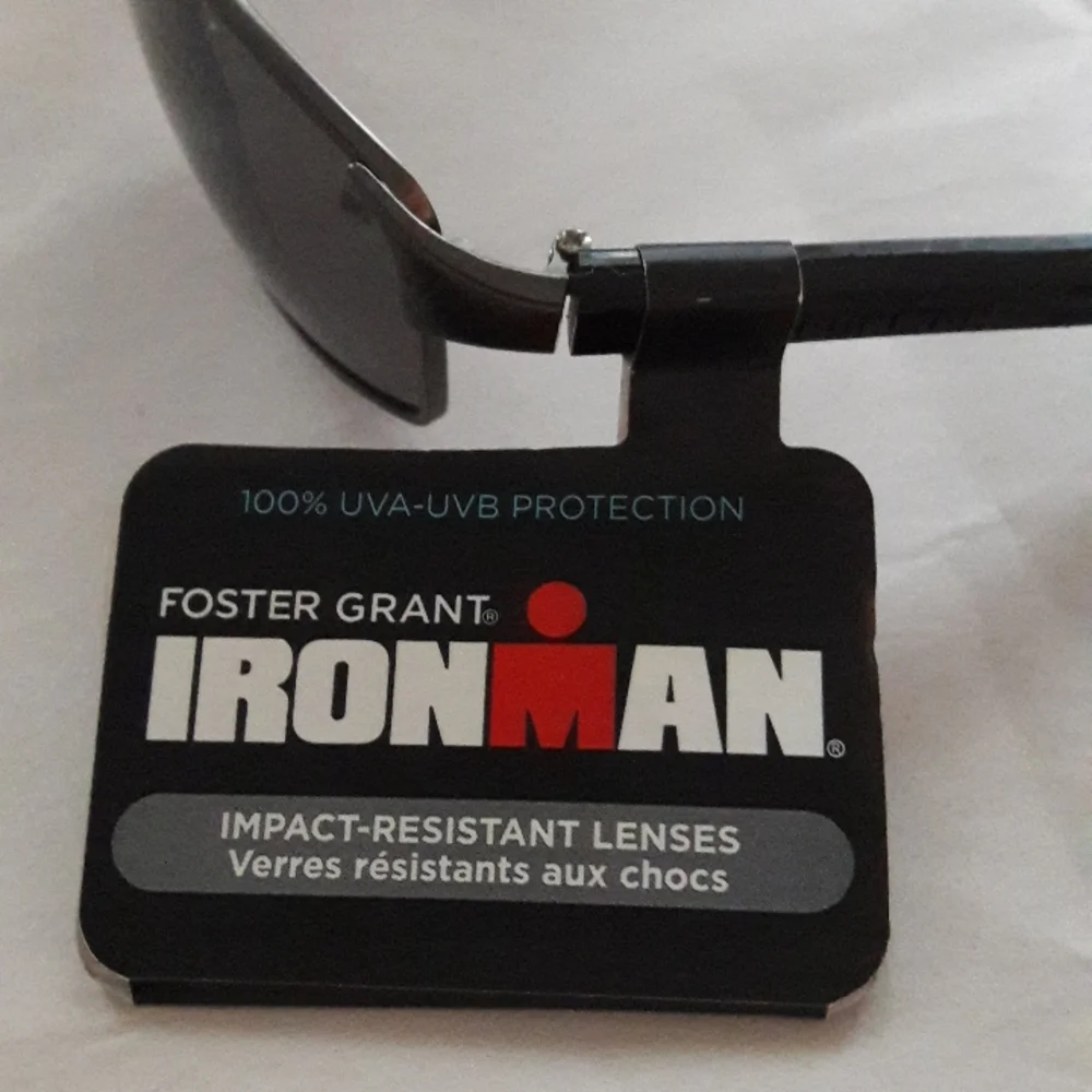 Foster Grant Iron Man Sunglasses Black Frame UVA-UVA Protect Impact Resi…